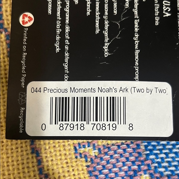 Northwest Vintage Precious Moment Noahs Ark Woven Jacquard Blanket/Throw NWT - Picture 5 of 5